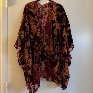 Velvet burnout kimono - Lane Bryant